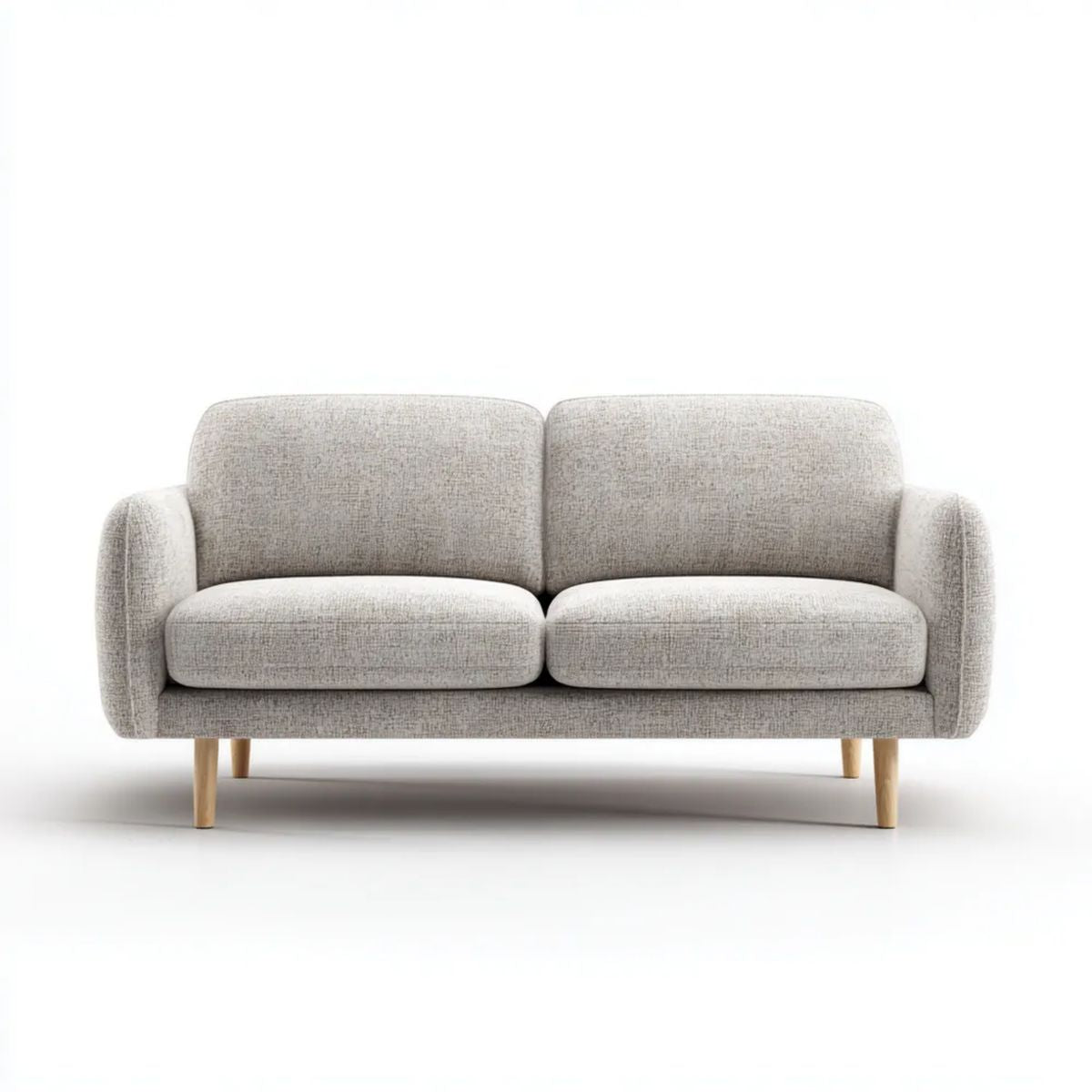 Sofa, 2-osobowa poliester Prosta kanapa z litego drewna, 160 x 83 x 82 cm