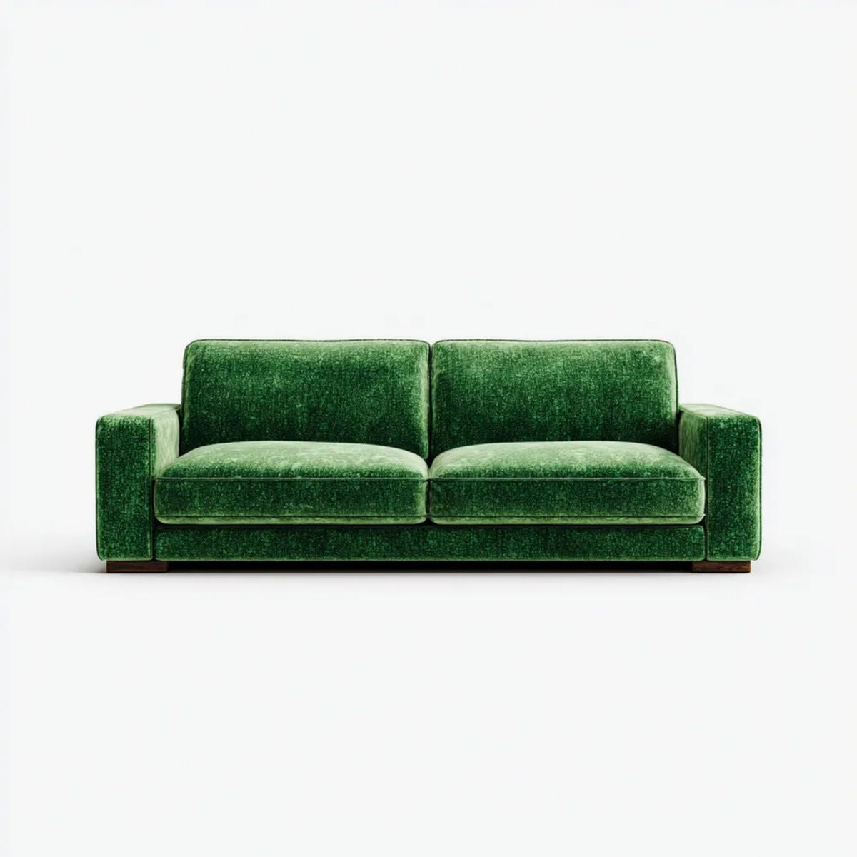 Sofa, 2-osobowa w sofie w ciemnozielonym poliestrze, 200 x 90 x 78 cm