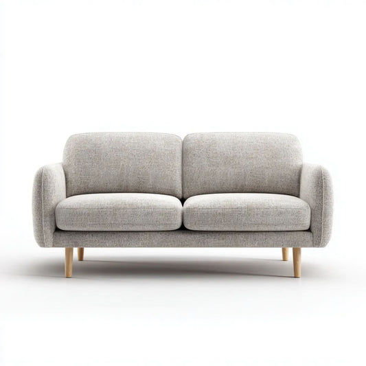 Sofa, 2-osobowa poliester Prosta kanapa z litego drewna, 160 x 83 x 82 cm