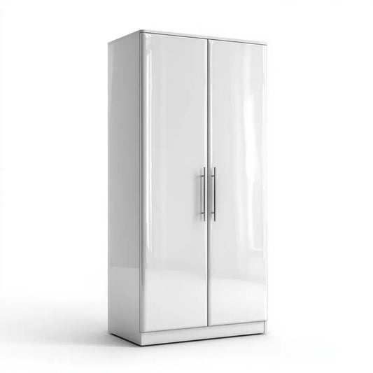 Szafa 2 Białe drzwi w lakierowanych panelach MDF, 80 x 180 x 52 cm