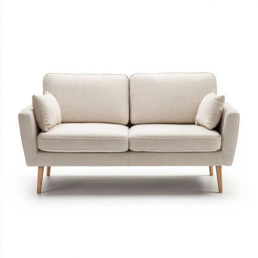 Sofa, 2-osobowa poliester fotelik sofa z fotela z drewnianymi nóżkami, 170 x 85 x 85 cm