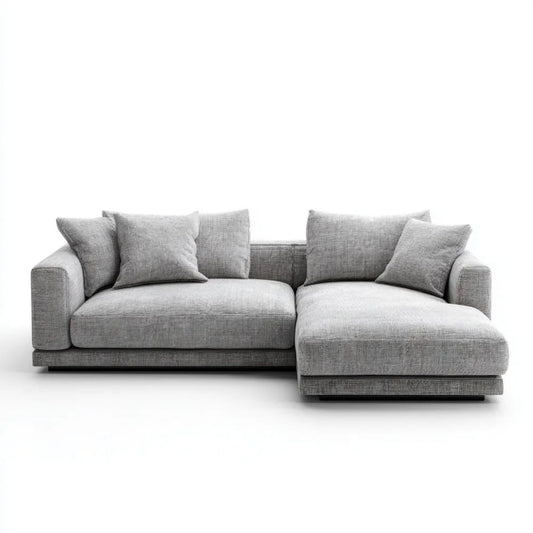Sofa z meredianem w kolorze szarym, 280 x 160 x 85 cm